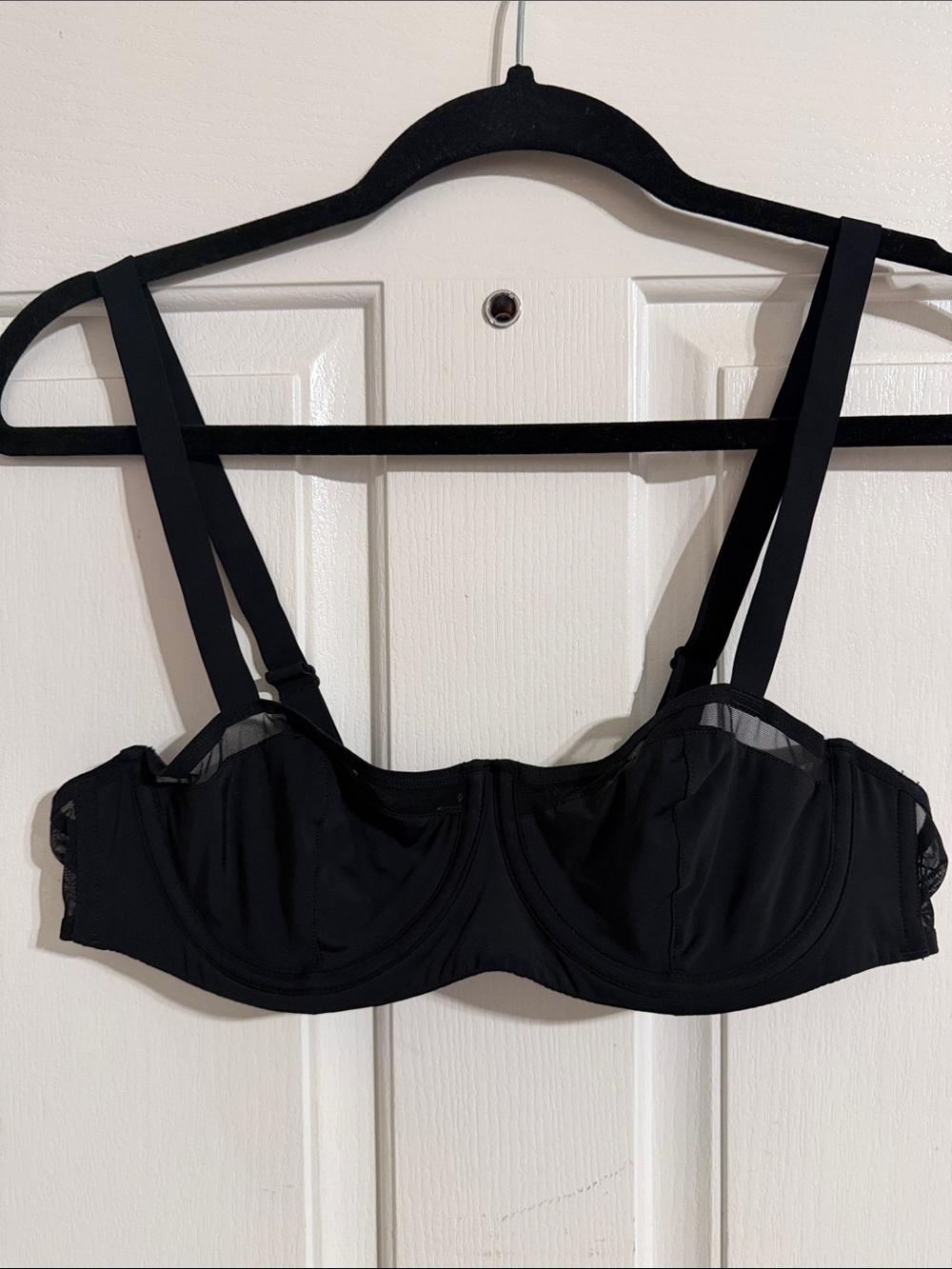 Everyday Black Underwire Balconette Bra